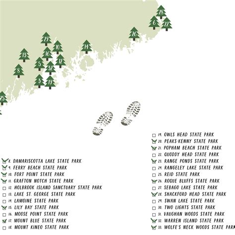 Maine State Parks Map | Maine Map | Gift For Traveler | Digital Print – Nomadic Spices