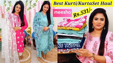 💖Meesho Latest Kurti/Kurta Set Haul 💖Partywear/Wedding Wear Kurti Haul ...