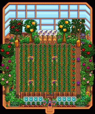 My decorated greenhouse :) - StardewValley | Stardew valley, Stardew valley layout, Stardew ...