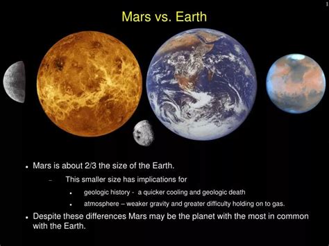 PPT - Mars vs. Earth PowerPoint Presentation, free download - ID:4135624