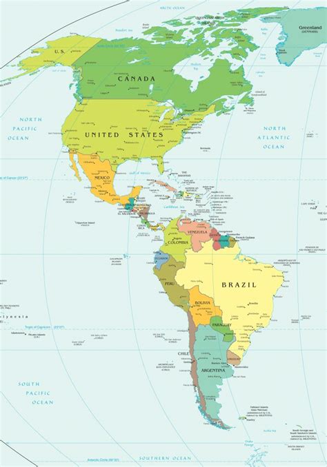 America Political Map Printable Maps The Western Hemisphere 10 Of Inside Western Hemisphere Map ...