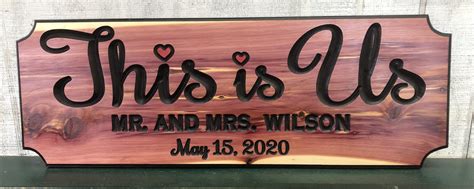 Personalized Wedding Wood Sign (This is Us) - Wood Signs of Gatlinburg Woodworking Sign Shop ...