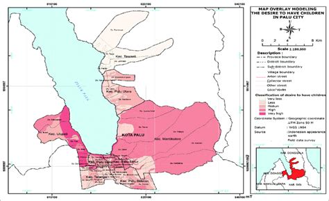 Map overlay modeling the desire to have children in Palu City | Download Scientific Diagram