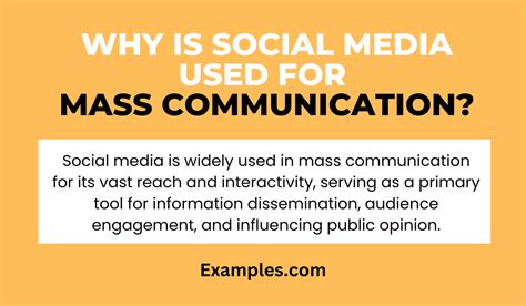 Social Media Mass Communication Examples