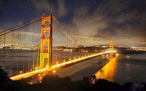 Golden Gate Bridge at Night | Full HD Desktop Wallpapers 1080p