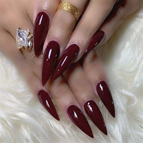 23 Chic Ways to Wear Maroon Nails This Fall | StayGlam | Maroon nails ...