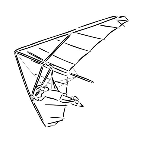 hang glider vector sketch 7307362 Vector Art at Vecteezy