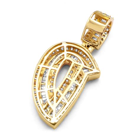 10k Yellow Gold Letter D Pendant 2.16ctw – NYC Luxury