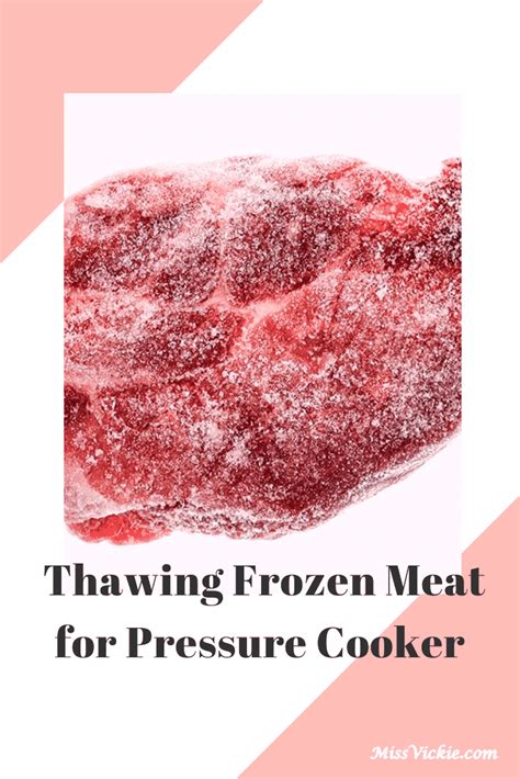 Thawing Frozen Meat for Pressure Cooker - Miss Vickie