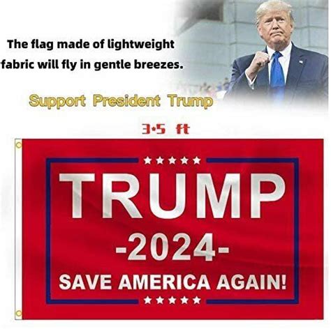 Save America Again Trump 2024 President Flag Donald MAGA Republican 3 ...