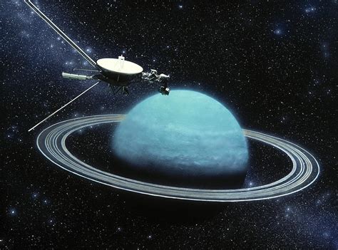 Artwork Showing Voyager 2's Encounter With Uranus Photograph by Julian Baum - Pixels