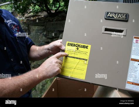 Installation of new high-efficiency gas furnace Stock Photo - Alamy