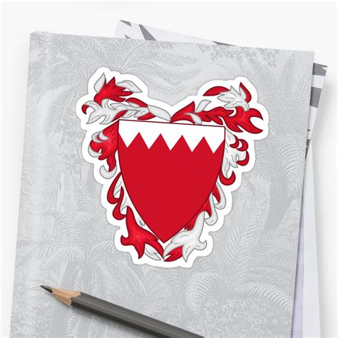 "Bahrain coat of arms" Sticker by Tonbbo | Redbubble