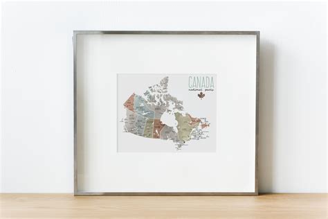 Canada Map Printable Poster Canada Map Digital Download Personalized ...