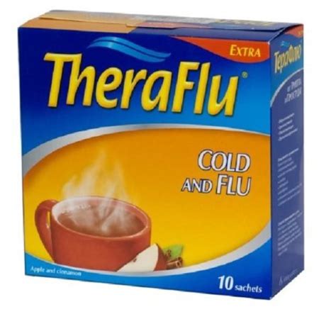 Theraflu Cold and Flu Extra 10 Saches Apple Taste