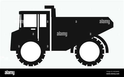 Black and white dump truck vector icon Stock Vector Image & Art - Alamy