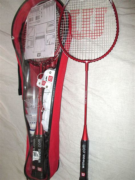 Wilson Badminton Kit 4 rackets, poles & Net & shuttlecocks complete,free shipping in USA ...