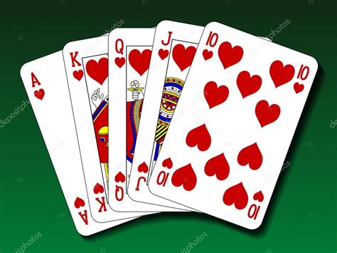 Poker hand - Royal flush heart Stock Vector Image by ©PandaWild #83793014