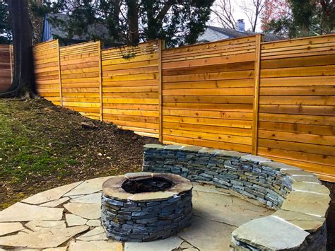 Cedar Horizontal Board Privacy Fence by Lions Fence Privacy fence designs