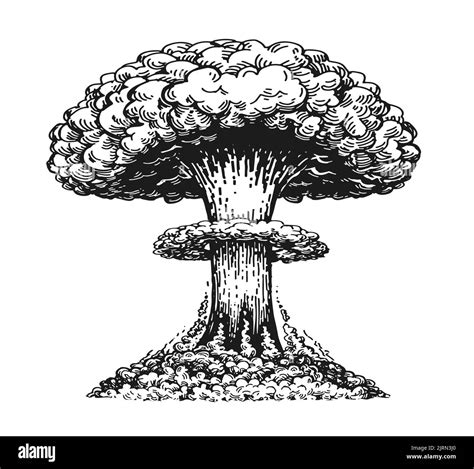 Atomic Bomb Explosion Drawing