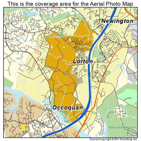 Aerial Photography Map of Lorton, VA Virginia