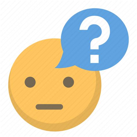 Confused, emoji, face, mark, question icon - Download on Iconfinder