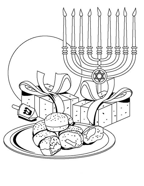 Hanukkah Coloring Pages: Menorahs