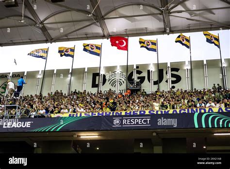 Istanbul, Turkey. 21st Sep, 2023. Football fans of Fenerbahce seen on ...