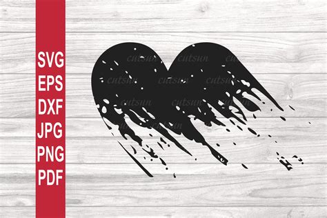 Valentine SVG | Grunge heart SVG | Distressed heart SVG (413218) | Cut ...