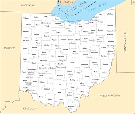 Map Of Ohio Cities And Towns | Maps Of Ohio