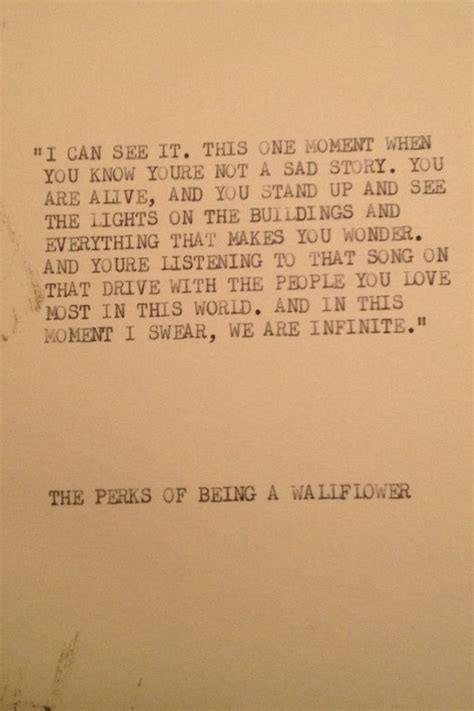 THE PERKS of being a WALLFLOWER Typewriter quote on by WritersWire, $6.00 | Perks of being a ...