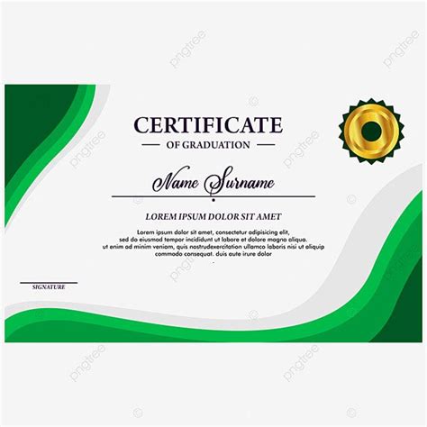 Certificate Graduation Award Vector Hd Images, Green Graduation ...