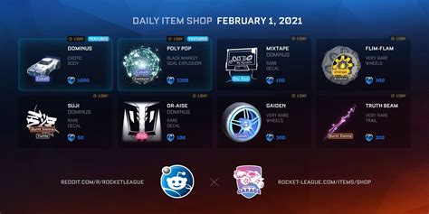 Item Shop Daily Items (2021-02-01) : RocketLeague