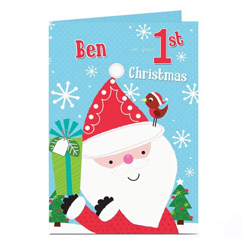 Buy Personalised Christmas Card - Santa 1st Christmas for GBP 1.79 | Card Factory UK