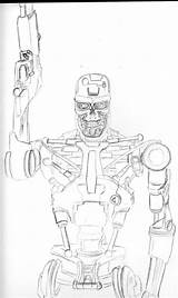 Terminator Coloring Pages sketch template