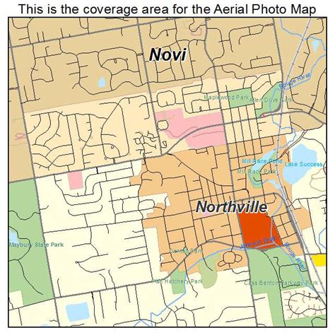 Aerial Photography Map of Northville, MI Michigan