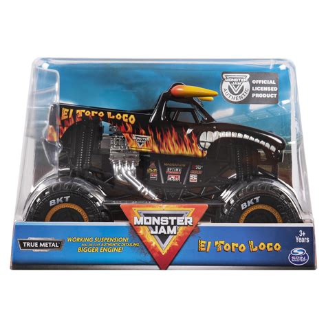 Monster Jam, Official El Toro Loco Monster Truck, Die-Cast Vehicle, 1:24 Scale - Walmart.com ...