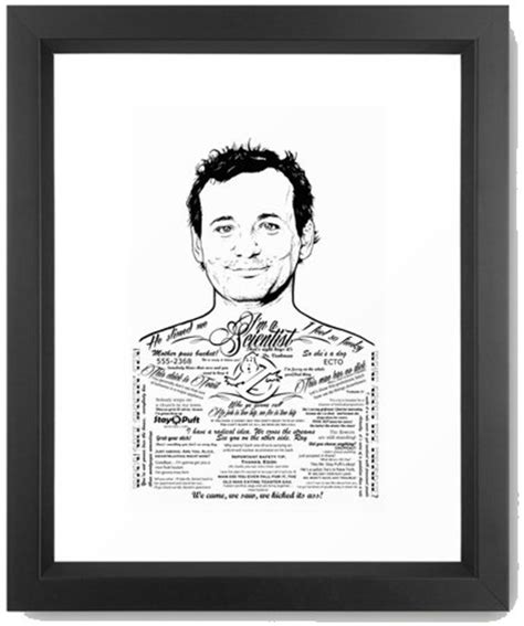 Bill Murray Tattooed Ghostbusters Limited/open Edition A3 Print - Etsy