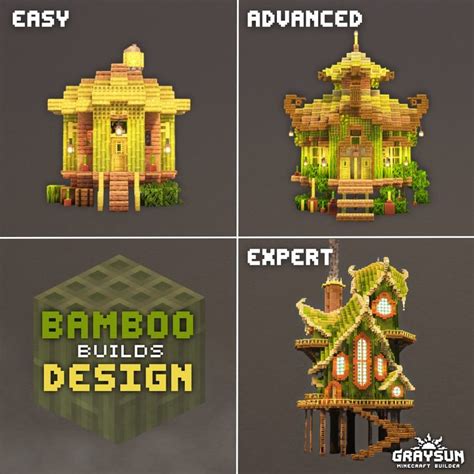 Minecraft - Bamboo Houses | Minecraft, Minecraft crafts, Minecraft ...