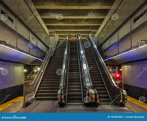 Escalators and Stairs, Baltimore Metro Subway Editorial Image - Image ...