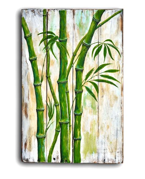 Bamboo Original Painting Pallet Wood Art | Etsy | Bamboo art painting ...