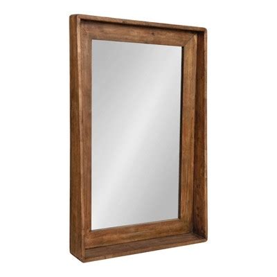 24" X 36" Basking Decorative Wall Mirror With Shelf Brown - Kate ...