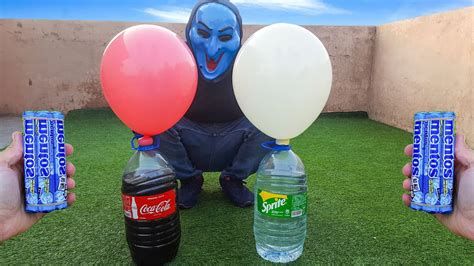 Coke Balloon Vs Sprite Balloon vs Mentos Experiment - YouTube