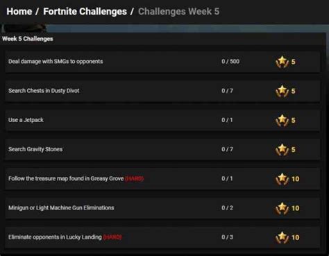 Fortnite Season 4 Week 5 Challenges Leaked | COGconnected