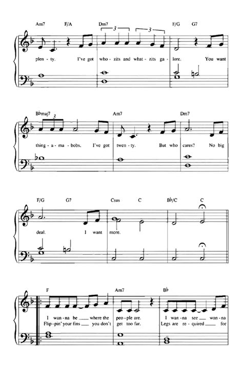 Part Of Your World Chords Piano - Sheet and Chords Collection