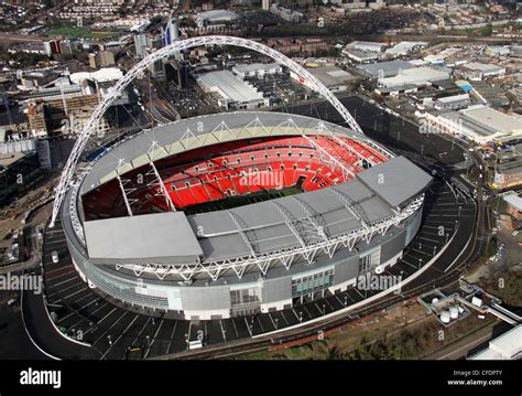 Aerial View From The Air Wembley Stadium North London Stock Photos ...