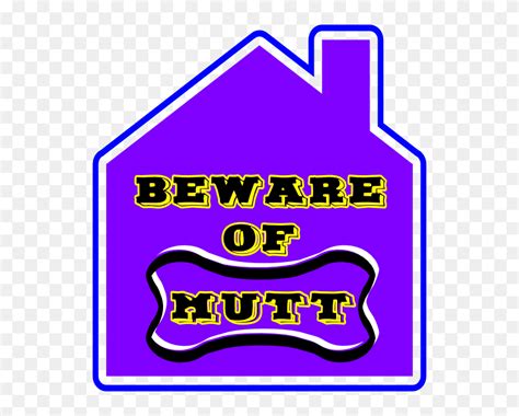 Beware Of Mutt Dog Sign Clip Art - Sign, HD Png Download - 540x594 ...