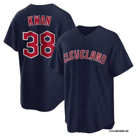 Steven Kwan Men's Cleveland Guardians Alternate Jersey - Navy Replica