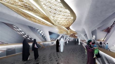 King Abdullah Financial District Metro Station by Zaha Hadid in Riyadh ...