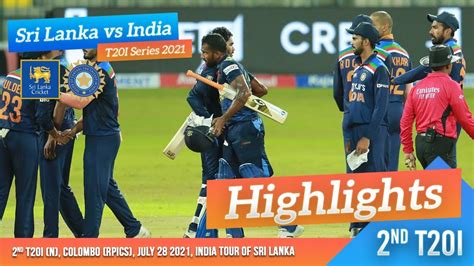 India Vs Sri Lanka 2nd T20 Scorecard 2021